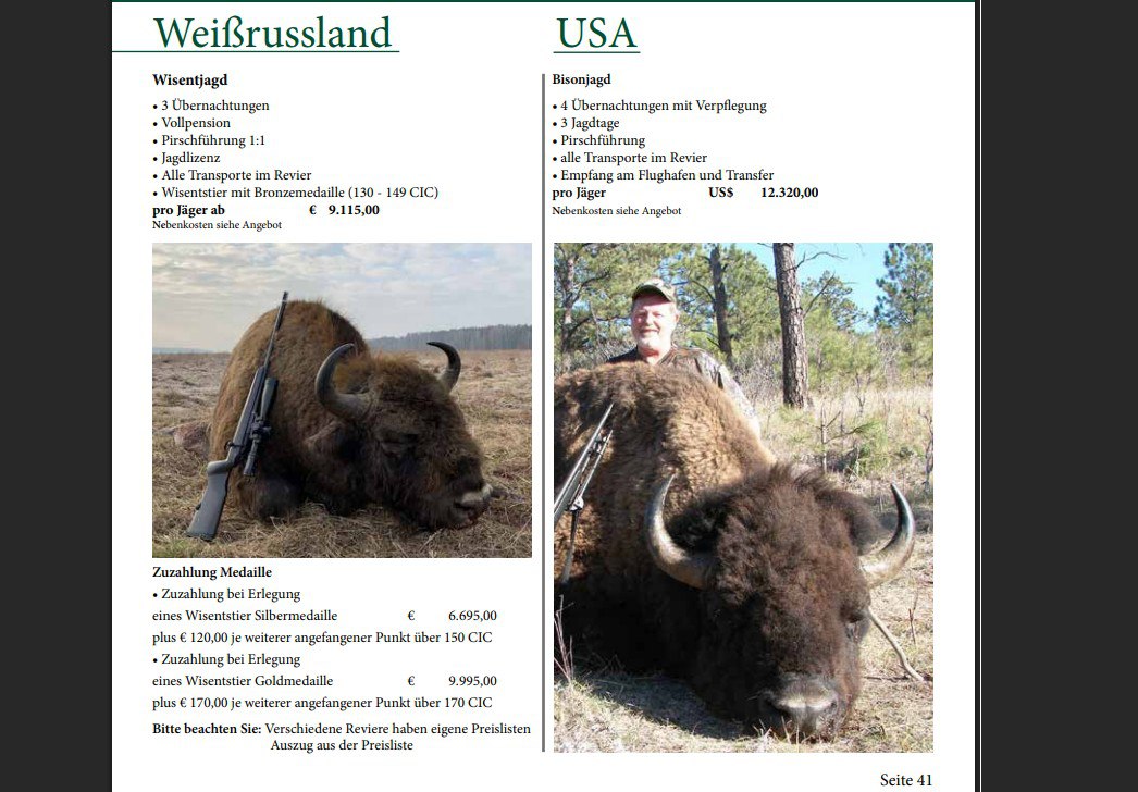 ÐÐ¾Ð¾ÑÐ¾ÑÐ¸ÑÑÑÑ Ð½Ð° Ð·ÑÐ±ÑÐ° Westfalia Jagdreisen Ð¿ÑÐµÐ´Ð»Ð°Ð³Ð°ÐµÑ ÑÐ¾Ð»ÑÐºÐ¾ Ð² ÐÐµÐ»Ð°ÑÑÑÐ¸ Ð¸ Ð¡Ð¨Ð